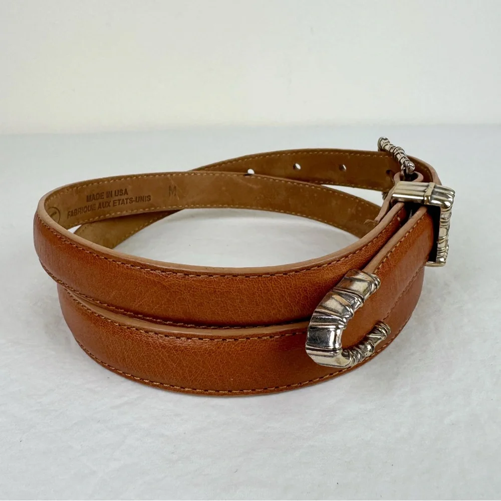 Talbots Vintage Bamboo Buckle Brown Belt